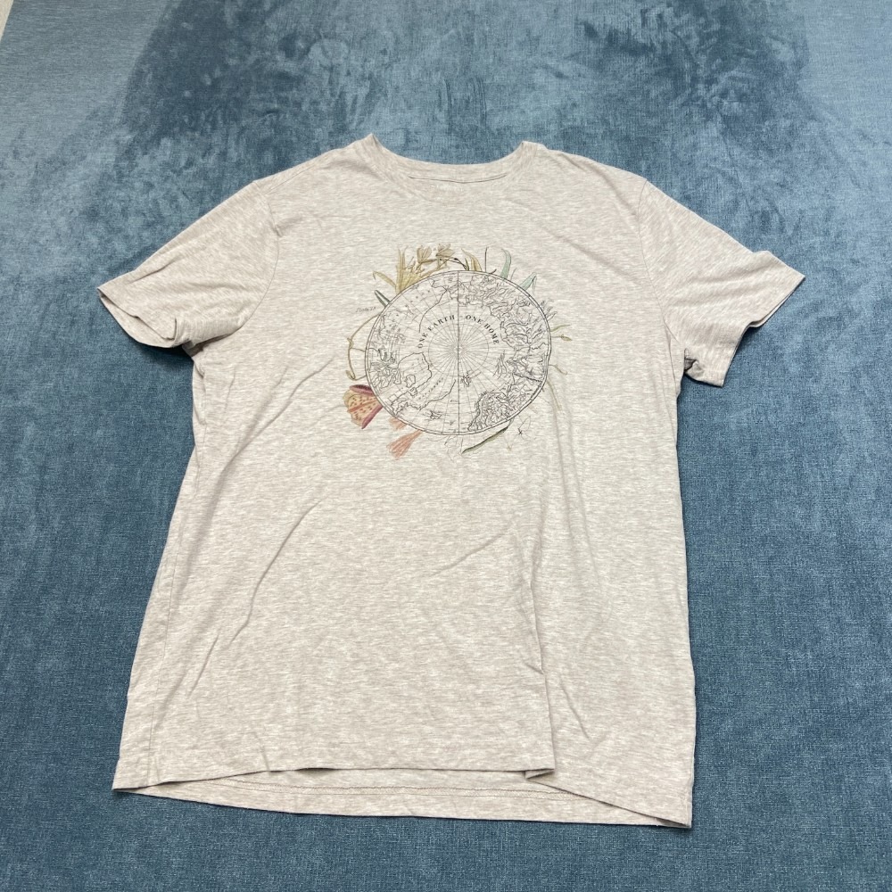Banana Republic One Earth One Home T-Shirt Mens Large Heather Gray Classic Tee